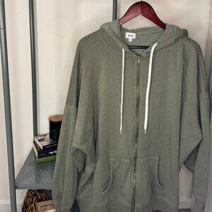 Buckle BKE Oversized Green Zipup Hoodie